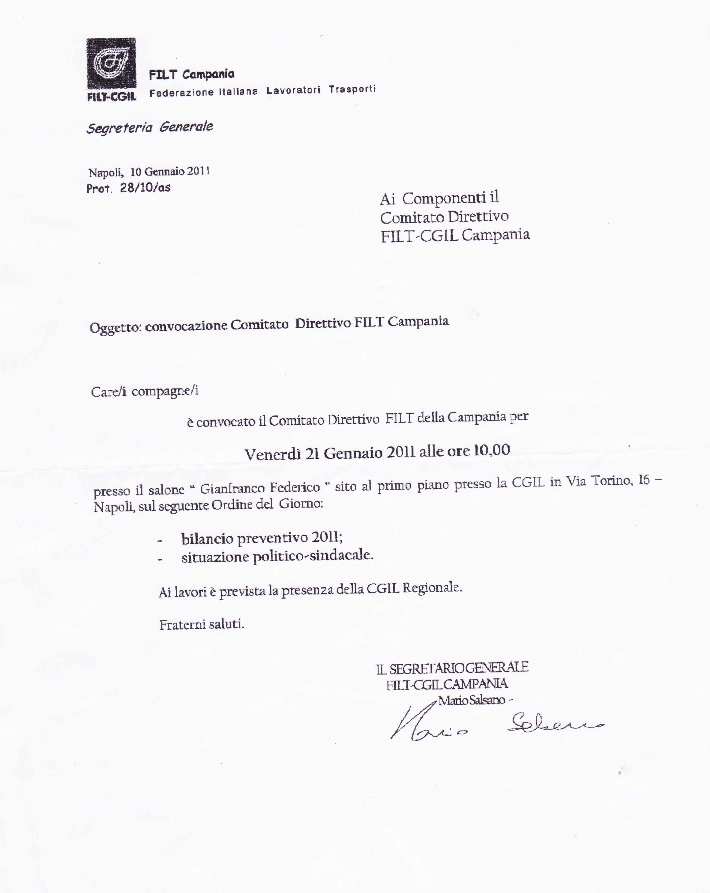 convocazione